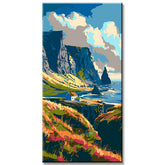 Painting by Numbers Panorama Coast with Mountains IV